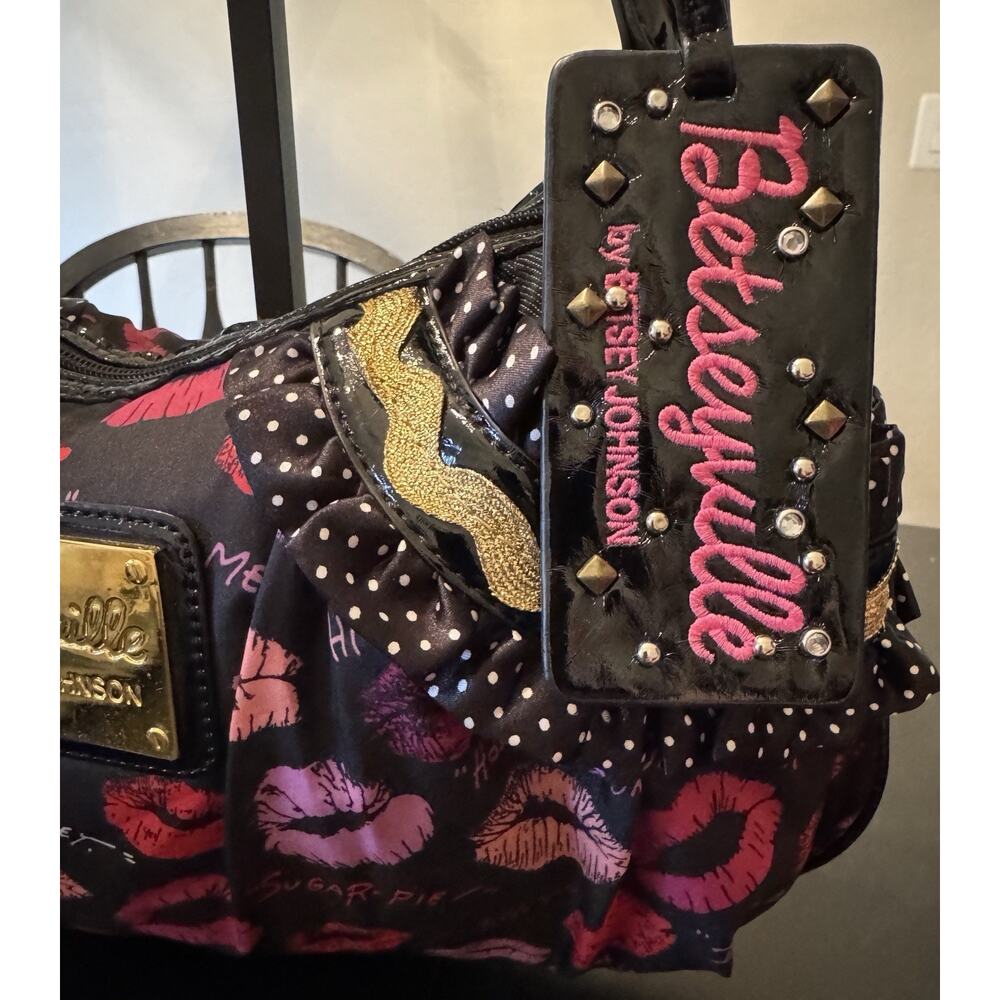Vintage Y2K Betsyville By Betsey Johnson Hot Lips Hobo Shoulder Bag - Picture 4 of 12
